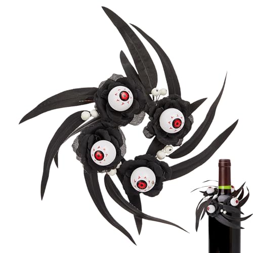 Ungtyb Herbstkranz für Halloween, Halloween-Girlanden für die Eingangstür, einzigartige gruselige Dekoration mit Augapfel-, Herbstkerzenring mit künstlicher Girlande, Ungtyb Herbstkranz für Halloween, Halloween-Girlanden für die Eingangstür, einzigartige gruselige Dekoration mit Augapfel-, Herbstkerzenring mit künstlicher Girlande, von Ungtyb