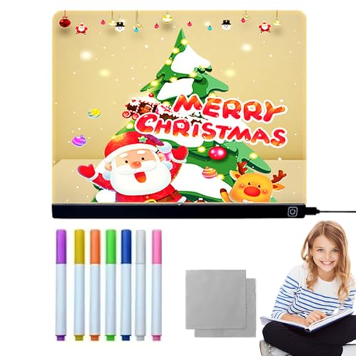 Ungtyb LED-Schreibtafel für Notizen – LED-Zeichenbrett – kreativer beleuchteter Notizblock zum Ausmalen, Skizzieren, Malen und Malen Ungtyb LED-Schreibtafel für Notizen – LED-Zeichenbrett – kreativer beleuchteter Notizblock zum Ausmalen, Skizzieren, Malen und Malen von Ungtyb