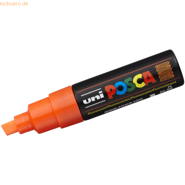6 x Uni-Ball Fasermaler Uni Posca PC-8K 8mm neon orange von Uni-Ball
