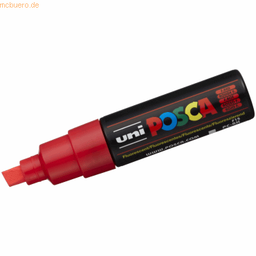 Uni-Ball Fasermaler Uni Posca PC-8K 8mm neon rot von Uni-Ball