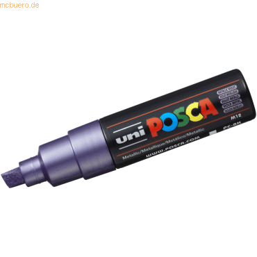 6 x Uni-Ball Fasermaler Uni Posca PC-8K 8mm violett metalic von Uni-Ball