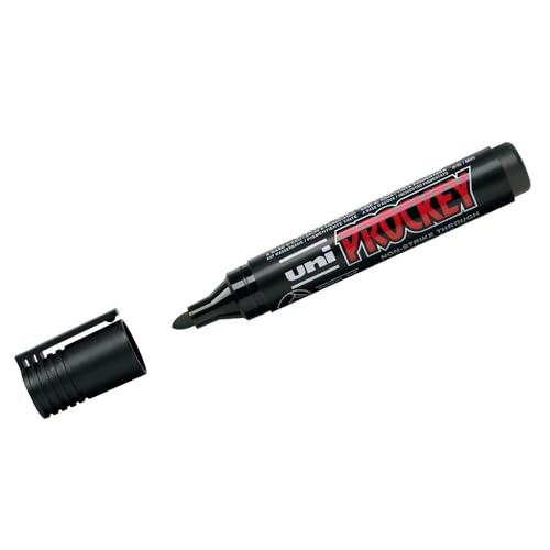 Uni-Ball Prockey PM122 Marker, konische Spitze, mittlere Spitze, 1,8 – 2,2 mm, Schwarz, 3 Stück Uni-Ball Prockey PM122 Marker, konische Spitze, mittlere Spitze, 1,8 – 2,2 mm, Schwarz, 3 Stück von Uni-Ball