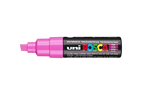 Uni Posca Marker PC- 8 K, Glasschreiber, Spitzenbreite 8 mm, Pink von Uni-Ball
