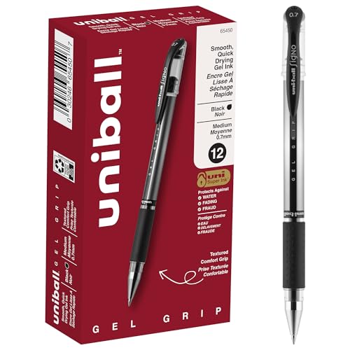 uni-ball Gel Grip Stick Pen, Medium Point, Black Ink, 12-Count by Uni-ball von Uni-Ball