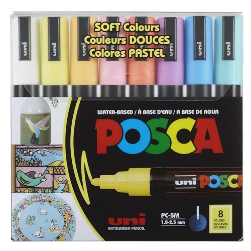 POSCA Marker Rundspitze 8er Set 1.8-2.5mm, Softcolors von POSCA