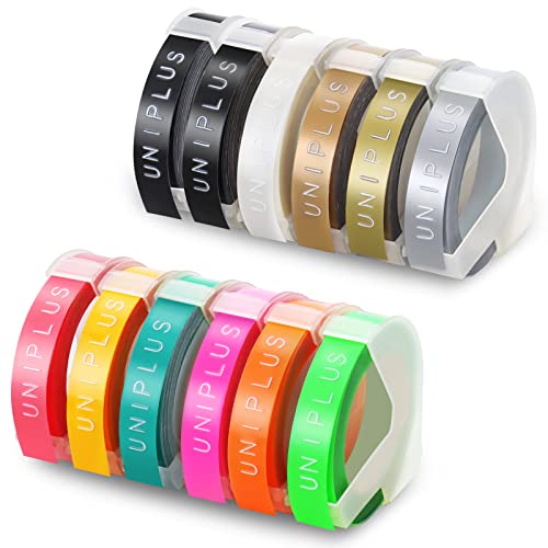 12x UniPlus Kompatibles für Dymo Omega Etikettenband Ersatz für Dymo Prägebänder S0717930 S0717900 Selbstklebendes 3D Etikettenband für Dymo Omega Junior Motex E-101 E-303 Etikettendrucker, 9mm x 3m 12x UniPlus Kompatibles für Dymo Omega Etikettenband Ersatz für Dymo Prägebänder S0717930 S0717900 Selbstklebendes 3D Etikettenband für Dymo Omega Junior Motex E-101 E-303 Etikettendrucker, 9mm x 3m von UniPlus