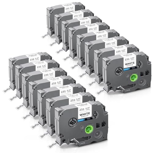 UniPlus 15x Kompatibel Tze-231 für Brother P-touch Bänder 12mm TZe231 Tz231 Tzc231 Laminated Schriftband Schwarz auf Weiß für P-Touch PT-H100lb PT-H105 PT-D210 PT-E110 PT-H100r PT-H108 PT-1010 PT-1000 UniPlus 15x Kompatibel Tze-231 für Brother P-touch Bänder 12mm TZe231 Tz231 Tzc231 Laminated Schriftband Schwarz auf Weiß für P-Touch PT-H100lb PT-H105 PT-D210 PT-E110 PT-H100r PT-H108 PT-1010 PT-1000 von UniPlus