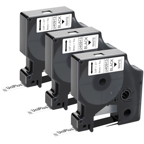 UniPlus 3x Kompatibel 9mm x 7m Etikettenband als Ersatz für Dymo D1 40913 S0720680 Schwarz auf Weiß für Dymo LabelManager 160 280 PnP 360D 210D LabelWriter 450 DUO Turbo LabelPoint 100 150 250 UniPlus 3x Kompatibel 9mm x 7m Etikettenband als Ersatz für Dymo D1 40913 S0720680 Schwarz auf Weiß für Dymo LabelManager 160 280 PnP 360D 210D LabelWriter 450 DUO Turbo LabelPoint 100 150 250 von UniPlus