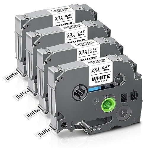UniPlus Kompatibel TZe-231 12mm TZe231 Etikettenband Ersatz für Brother TZe Schriftband Tz Tape 0,47 Schwarz auf Weiß für Brother P-Touch H100LB H105 H110 H107B 1010 1000 D600 E100 H200 P300BT D400 UniPlus Kompatibel TZe-231 12mm TZe231 Etikettenband Ersatz für Brother TZe Schriftband Tz Tape 0,47 Schwarz auf Weiß für Brother P-Touch H100LB H105 H110 H107B 1010 1000 D600 E100 H200 P300BT D400 von UniPlus