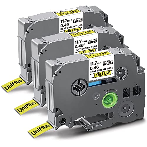 UniPlus Kompatibel Tze Schleifenband als Ersatz für Brother Schrumpfschlauch Hse-631 Hs-631 HSc-631 11,7mm x 1,5m für Brother Ptouch PT-E300 PT-E100 PT-E550W PT-P750W PT-H300, Schwarz auf Gelb, 3 Pack UniPlus Kompatibel Tze Schleifenband als Ersatz für Brother Schrumpfschlauch Hse-631 Hs-631 HSc-631 11,7mm x 1,5m für Brother Ptouch PT-E300 PT-E100 PT-E550W PT-P750W PT-H300, Schwarz auf Gelb, 3 Pack von UniPlus