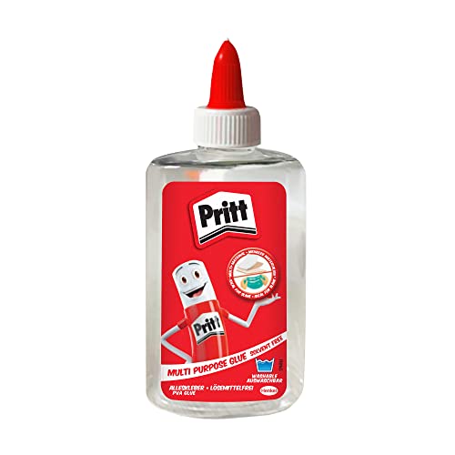 Pritt Alleskleber transparent, schnell trocknender Kleber, lösemittelfreier Flüssigkleber ideal für Büro, zu Hause oder Schule, Bastelkleber für viele Bastelmaterialien, 1x 145g, 9H PAKA3 Pritt Alleskleber transparent, schnell trocknender Kleber, lösemittelfreier Flüssigkleber ideal für Büro, zu Hause oder Schule, Bastelkleber für viele Bastelmaterialien, 1x 145g, 9H PAKA3 von Unibond