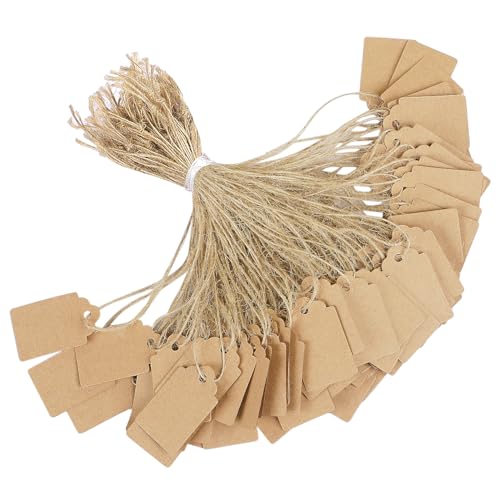 Uniclife 200 Stück Preisschilder mit Schnur beschreibbare braune Kraftpapier Etiketten mit Jutegarn Aufhänger Preisetiketten für Kleidung Schmuck Warenkennzeichnung 3,5x2,2 cm Uniclife 200 Stück Preisschilder mit Schnur beschreibbare braune Kraftpapier Etiketten mit Jutegarn Aufhänger Preisetiketten für Kleidung Schmuck Warenkennzeichnung 3,5x2,2 cm von Uniclife