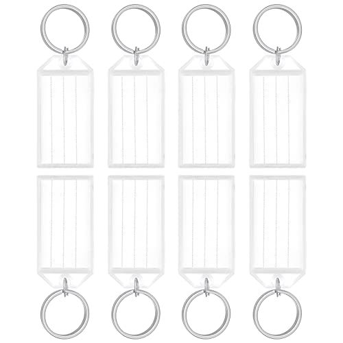 Uniclife 20 Stück Schlüsselanhänger 5 cm mit linierten Blanko-Papier-Etiketten Transparente Abdeckungen und geteilte Ringe Stabile Artikelkennzeichnungen, Weiß Uniclife 20 Stück Schlüsselanhänger 5 cm mit linierten Blanko-Papier-Etiketten Transparente Abdeckungen und geteilte Ringe Stabile Artikelkennzeichnungen, Weiß von Uniclife