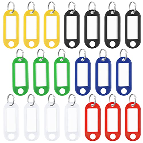 Uniclife 20er-Pack robuste Schlüsselanhänger mit geteiltem Ringetikettenfenster, 6 verschiedenen Farben Uniclife 20er-Pack robuste Schlüsselanhänger mit geteiltem Ringetikettenfenster, 6 verschiedenen Farben von Uniclife