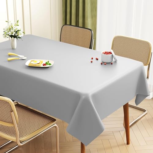 Uniclife Kunststoff-Tischdecke, rechteckig, 100 × 140 cm, wasserdicht, ölbeständig, fleckenresistent, graue, knitterarm, Picknick, Kunststoff-Tischdecke für Party & Hochzeit Uniclife Kunststoff-Tischdecke, rechteckig, 100 × 140 cm, wasserdicht, ölbeständig, fleckenresistent, graue, knitterarm, Picknick, Kunststoff-Tischdecke für Party & Hochzeit von Uniclife