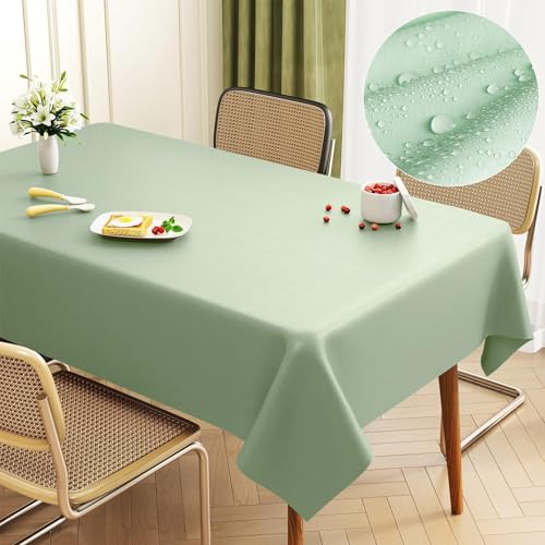 Uniclife Kunststoff-Tischdecke, rechteckig, 140 × 180 cm, wasserdicht, ölbeständig, fleckenresistent, grüne, knitterarm, Picknick, Kunststoff-Tischdecke für Party & Hochzeit Uniclife Kunststoff-Tischdecke, rechteckig, 140 × 180 cm, wasserdicht, ölbeständig, fleckenresistent, grüne, knitterarm, Picknick, Kunststoff-Tischdecke für Party & Hochzeit von Uniclife