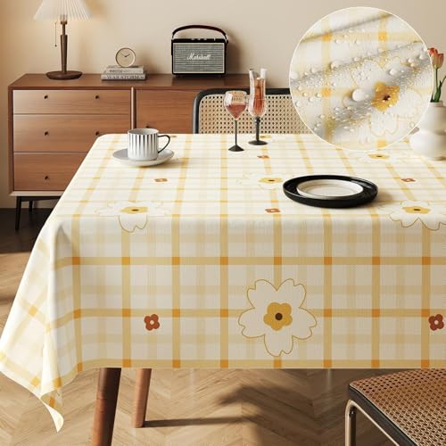 Uniclife Kunststoff-Tischdecke, rechteckig, 140 × 200 cm, wasserdicht, ölbeständig, fleckenresistent, Blumenmuster, knitterarm, Picknick, Kunststoff-Tischdecke für Party & Hochzeit Uniclife Kunststoff-Tischdecke, rechteckig, 140 × 200 cm, wasserdicht, ölbeständig, fleckenresistent, Blumenmuster, knitterarm, Picknick, Kunststoff-Tischdecke für Party & Hochzeit von Uniclife
