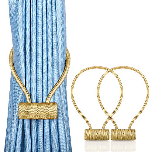 Unictop Vorhang Raffhalter, Vorhang Clips Seil Gardinen Raffhalter Schnallen Vorhang Binder Gardinenhalter für Haus Dekoration 2 Stück von Unictop