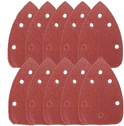 10 x dreieckige Schleifpapiere, oszillierende Multitool-Schleifpads, Klettverschluss, 140 x 98 mm, Schleifpapier, 6 Löcher, Detailschleifer, Schleifpapier, Körnung 120, 10 Stück 10 x dreieckige Schleifpapiere, oszillierende Multitool-Schleifpads, Klettverschluss, 140 x 98 mm, Schleifpapier, 6 Löcher, Detailschleifer, Schleifpapier, Körnung 120, 10 Stück von Unifizz