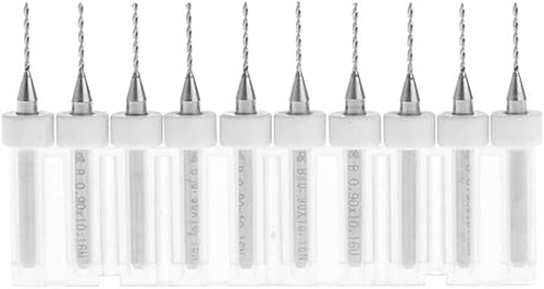Mikrobohrer, Wolframstahl, Hartmetall, 0,8 mm, 3,175 mm Schaft, 10 Stück Mikrobohrer, Wolframstahl, Hartmetall, 0,8 mm, 3,175 mm Schaft, 10 Stück von Unifizz