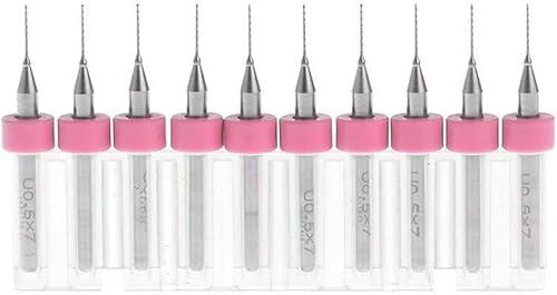 Mikrobohrer, Wolframstahl, Hartmetall, Fräsbohrer, 1,2 mm, 3,175 mm Schaft, 10 Stück von Unifizz