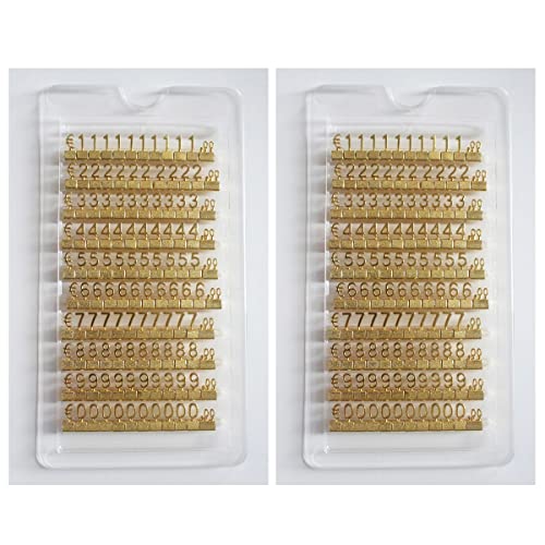 Preisanzeige, Thekenständer, Etiketten, verstellbare Zahlen, Verkaufspreisblöcke, 20 Stück, Gold von Unifizz