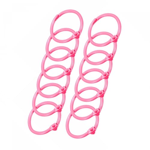 Unifizz 12 Stück 30 mm Metallfeder-Schlüsselanhänger, runder Karabiner-Schlüsselanhänger, Schnappverschluss, Triggerschnalle, DIY-Zubehör für Schlüsselanhänger, Tasche, Geldbörse, Handtasche, Rosarot Unifizz 12 Stück 30 mm Metallfeder-Schlüsselanhänger, runder Karabiner-Schlüsselanhänger, Schnappverschluss, Triggerschnalle, DIY-Zubehör für Schlüsselanhänger, Tasche, Geldbörse, Handtasche, Rosarot von Unifizz
