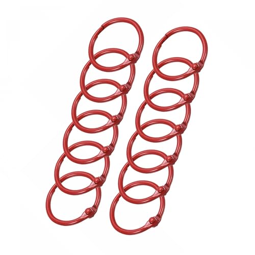 Unifizz 12 Stück 30 mm Metallfeder-Schlüsselanhänger, runder Karabiner-Schlüsselanhänger, Schnappverschluss, Triggerschnalle, DIY-Zubehör für Schlüsselanhänger, Tasche, Geldbörse, Handtasche, Rot Unifizz 12 Stück 30 mm Metallfeder-Schlüsselanhänger, runder Karabiner-Schlüsselanhänger, Schnappverschluss, Triggerschnalle, DIY-Zubehör für Schlüsselanhänger, Tasche, Geldbörse, Handtasche, Rot von Unifizz