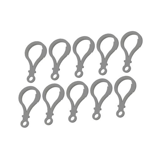 Unifizz Acryl-Karabinerverschlüsse, 48 mm, sortierte Kunststoff-Karabinerhaken für Bastelarbeiten, Schlüsselanhänger, Taschenanhänger, Squishmallow-Clips, Rucksackzubehör, Grau, 24 Stück Unifizz Acryl-Karabinerverschlüsse, 48 mm, sortierte Kunststoff-Karabinerhaken für Bastelarbeiten, Schlüsselanhänger, Taschenanhänger, Squishmallow-Clips, Rucksackzubehör, Grau, 24 Stück von Unifizz