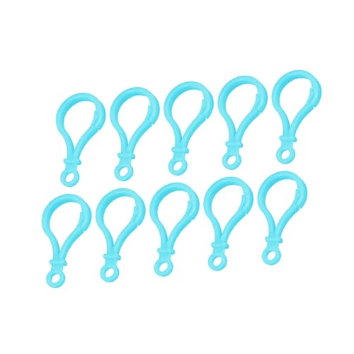 Unifizz Acryl-Karabinerverschlüsse, 48 mm, sortierte Kunststoff-Karabinerhaken für Bastelarbeiten, Schlüsselanhänger, Taschenanhänger, Squishmallow-Clips, Rucksackzubehör, Hellblau, 24 Stück von Unifizz