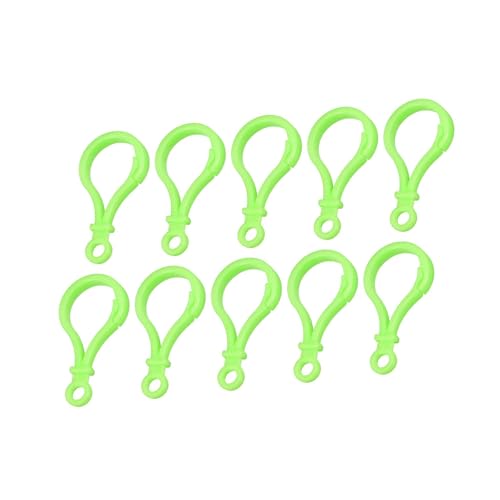Unifizz Acryl-Karabinerverschlüsse, 48 mm, sortierte Kunststoff-Karabinerhaken für Bastelarbeiten, Schlüsselanhänger, Taschenanhänger, Squishmallow-Clips, Rucksackzubehör, Hellgrün, 24 Stück von Unifizz
