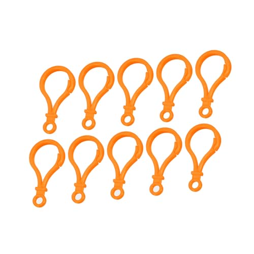 Unifizz Acryl-Karabinerverschlüsse, 48 mm, sortierte Kunststoff-Karabinerhaken für Bastelarbeiten, Schlüsselanhänger, Taschenanhänger, Squishmallow-Clips, Rucksackzubehör, Orange, 24 Stück von Unifizz