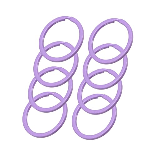 Unifizz Bunte Schlüsselringe, 30 mm, 8 Stück, flache, runde Metall-Schlüsselanhängerringe für Schlüsselorganisation, Basteln, Anhänger und DIY-Zubehör, Violett Unifizz Bunte Schlüsselringe, 30 mm, 8 Stück, flache, runde Metall-Schlüsselanhängerringe für Schlüsselorganisation, Basteln, Anhänger und DIY-Zubehör, Violett von Unifizz