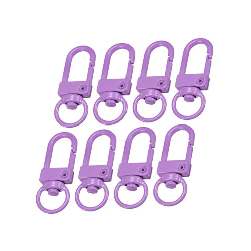 Unifizz Drehbare Karabinerhaken, 33 x 13 mm, Schlüsselanhänger-Clip, Metall, Drehverschluss, Schlüsselanhänger für Schlüsselanhänger, Bastelbedarf, Lila von Unifizz