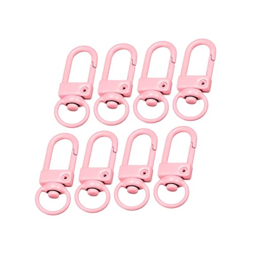 Unifizz Drehbare Karabinerhaken, 33 x 13 mm, Schlüsselanhänger-Clip, Metall, Drehverschluss, Schlüsselanhänger für Schlüsselanhänger, Bastelbedarf, Rosa von Unifizz