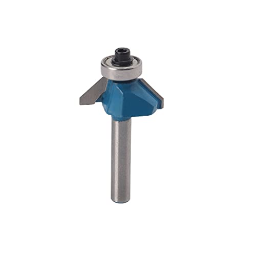 Unifizz Fasenfräser-Bit, 45 Grad, abgeschrägte Kantenschneider, 6,35 mm Schaft, 6,35 mm Schräglänge, Formung, Fräser für Tischlerei, Holzbearbeitung, Schneider, Werkzeug, blau, 1 Stück Unifizz Fasenfräser-Bit, 45 Grad, abgeschrägte Kantenschneider, 6,35 mm Schaft, 6,35 mm Schräglänge, Formung, Fräser für Tischlerei, Holzbearbeitung, Schneider, Werkzeug, blau, 1 Stück von Unifizz