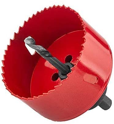 Unifizz Hochgeschwindigkeitsstahl M42 Bi-Metall Lochsäge, 24 mm Schnittdurchmesser, Sägebohrwerkzeug, Lochschneider für Holz, Trockenbau und Cornhole Boards, 1 Stück (rot) von Unifizz