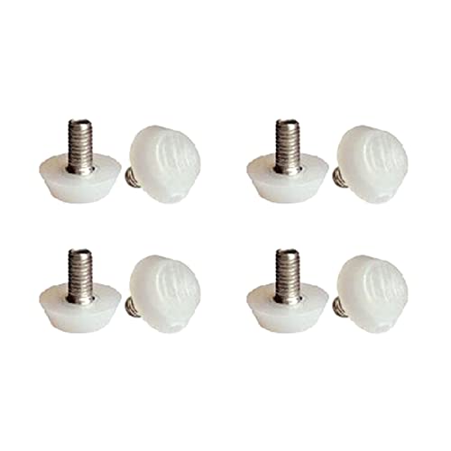 Unifizz Kunststoff-Möbelbeine, 6 mm x 11 mm, verstellbare Füße, Stuhlbeine, Stopper, milchig, 8 Stück von Unifizz