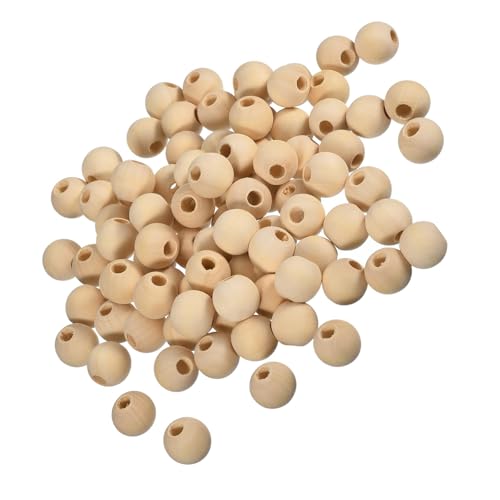 Unifizz Natürliche runde Holzperlen mit 8 mm Löchern, unlackierte glatte Holzperlen für Bastelarbeiten, Schmuckherstellung, Heimdekoration und Party-Dekoration, 200 Stück Unifizz Natürliche runde Holzperlen mit 8 mm Löchern, unlackierte glatte Holzperlen für Bastelarbeiten, Schmuckherstellung, Heimdekoration und Party-Dekoration, 200 Stück von Unifizz