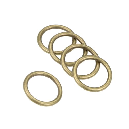 Unifizz O-Ringe aus Zinklegierung, 20 mm, Innendurchmesser, 3 mm dick, Mehrzweck-geschweißte O-Schnallen für Taschengurte, Gürtel, Makramee, Haustier-Leinen, DIY, Handwerk, Bronze, 5 Stück von Unifizz