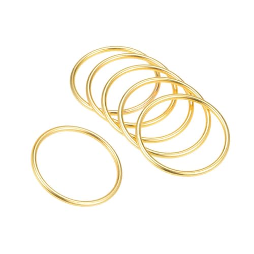 Unifizz O-Ringe aus Zinklegierung, 40 mm, Innendurchmesser, 3 mm dick, Mehrzweck-geschweißte O-Schnallen für Taschenriemen, Gürtel, Makramee, Haustierleinen, DIY, Handwerk, Gold, 6 Stück Unifizz O-Ringe aus Zinklegierung, 40 mm, Innendurchmesser, 3 mm dick, Mehrzweck-geschweißte O-Schnallen für Taschenriemen, Gürtel, Makramee, Haustierleinen, DIY, Handwerk, Gold, 6 Stück von Unifizz
