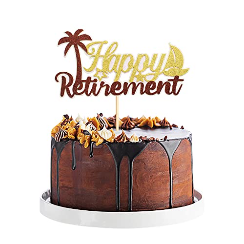 1 Packung Happy Retirement Cake Topper Picks für Rentner-Party-Kuchen-Dekoration Partyzubehör von Unimall Global