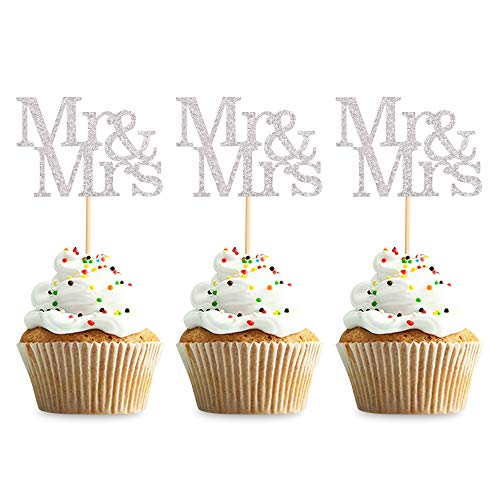 24 Stück Mr Mrs Cupcake Toppers Liebe Herr Frau Cupcake Picks Roségold Glitter Hochzeit Cucpake Topper Brautdusche Kuchen Dekorationen Partyzubehör 24 Stück Mr Mrs Cupcake Toppers Liebe Herr Frau Cupcake Picks Roségold Glitter Hochzeit Cucpake Topper Brautdusche Kuchen Dekorationen Partyzubehör von Unimall Global