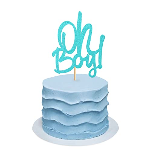 Unimall Global 1 Stück Oh Boy Cake Topper für Geburtstag Babyparty Baby Shower Kuchen deko Party Dekorationen Kuchendekoration Tortenfigur Tortendeko Kuchenaufsätze von Unimall Global