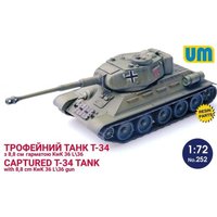 T-34 captured tank with 8,8 cm KwK 36L/36 gun von Unimodels