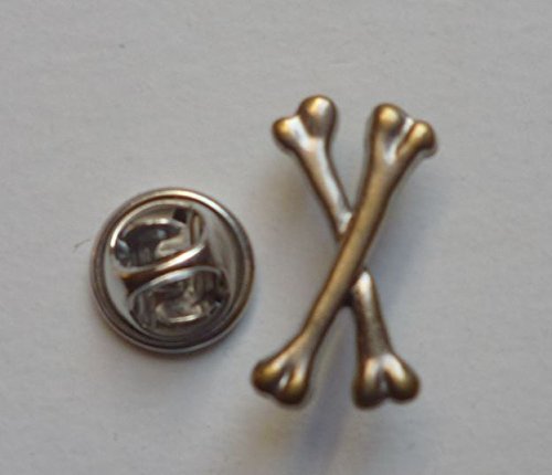 Union Knopf 1 Zierteil Knochen 21 mm Metall mit Pin Stecker antiksilber von Union Knopf