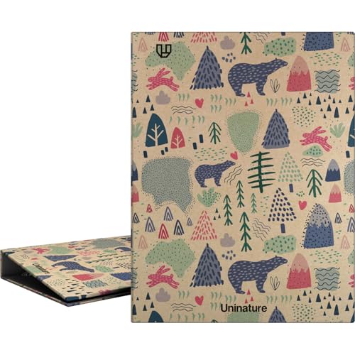 Unipapel - A5-Ringordner, umweltfreundlich, Karton und 100% recyceltes Papier, 4 Ringe, 20 mm rund, Uninature Design Alaska, FSC Recycled 100%, perfekt für Notizen und Organisieren von Unipapel