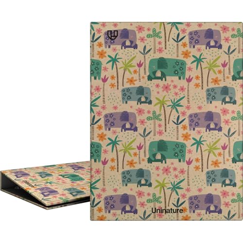 Unipapel - A5-Ringordner, umweltfreundlich, Karton und 100% recyceltes Papier, 4 Ringe, 20 mm rund, Uninature Design India, FSC Recycled 100%, perfekt für Notizen und Organisieren von Unipapel