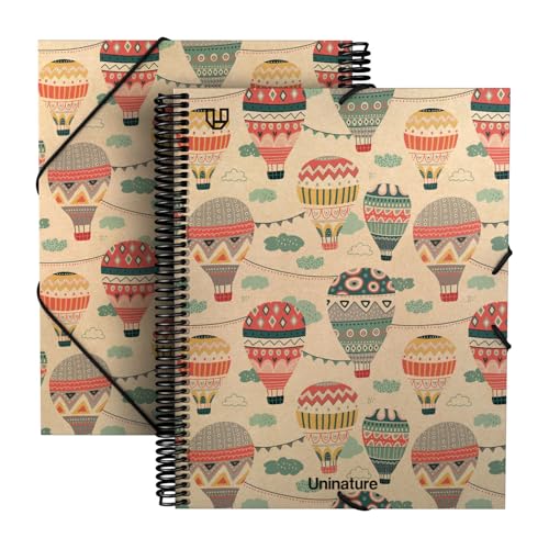 Unipapel - Mappe mit transparenten Hüllen mit Spiralbindung, A4, Maxiplás Uninature Design, Kappadokien, Einband aus Karton und 100% recyceltem Kraftpapier, 40 Fächer, FSC-zertifiziert, perfekt für Unipapel - Mappe mit transparenten Hüllen mit Spiralbindung, A4, Maxiplás Uninature Design, Kappadokien, Einband aus Karton und 100% recyceltem Kraftpapier, 40 Fächer, FSC-zertifiziert, perfekt für von Unipapel