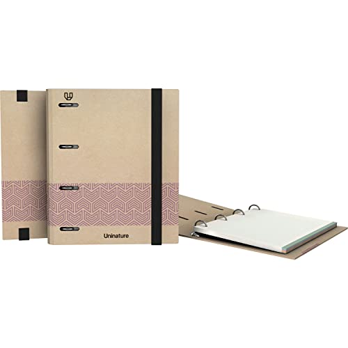 Unipapel - Ökologischer Ordner mit 4 Ringen, A5, inklusive Nachfüllung, 90 recycelte Blätter, 90 g, kariert, 5 x 5, Farbbänder, Uninature Concept Violett, FSC-zertifiziert, Ordner Unipapel - Ökologischer Ordner mit 4 Ringen, A5, inklusive Nachfüllung, 90 recycelte Blätter, 90 g, kariert, 5 x 5, Farbbänder, Uninature Concept Violett, FSC-zertifiziert, Ordner von Unipapel